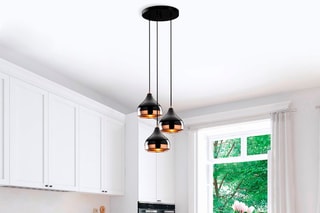 Suspension, applique murale et lampadaire Yildo - Noir et doré