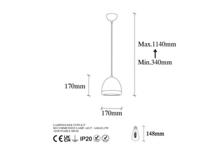 Suspension Mugo - Gris