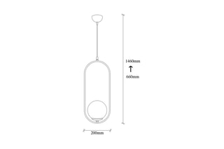 Hanglamp Mudoni Zwart en Wit
