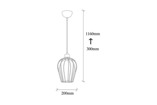 Hanglamp Tel  Zwart