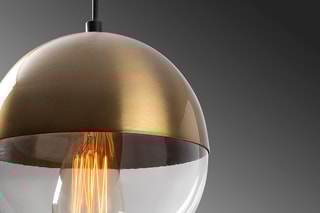 Hanglamp Bastos Goudkleurig en Transparant