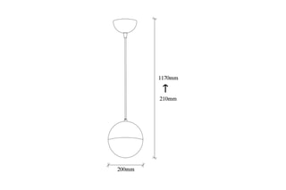 Hanglamp Bastos Goudkleurig en Transparant