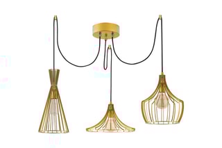 Suspension Mezopotamya - Doré - 3 x 40 W