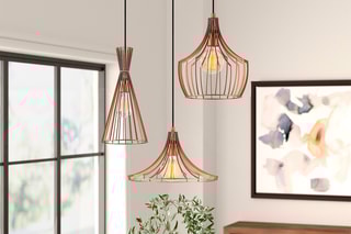 Suspension Mezopotamya - Cuivré et noir - 3 x 40 W