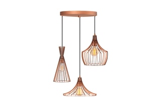 Suspension Mezopotamya - Cuivré et noir - 3 x 40 W