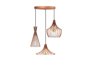 Suspension Mezopotamya - Cuivré et noir - 3 x 40 W