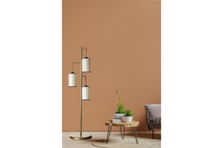 Staanlamp - Wit en Goudkleurig