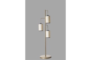 Staanlamp - Wit en Goudkleurig