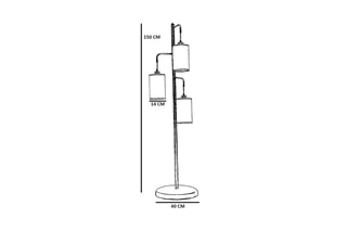 Staanlamp - Wit en Goudkleurig