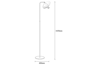 Lampadaire - Blanc et gris - 40 W