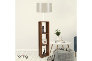 Lampe étagère Ayd - Crème et marron - 60 W