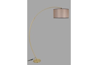 Lampadaire trépied - Marron et beige - 60 W