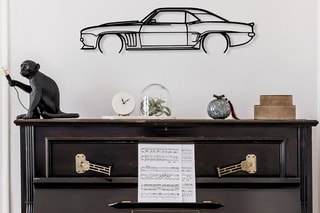 Décoration murale Chevrolet Camaro Silhouette - 70 x 18 cm - Noir