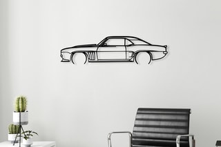 Décoration murale Chevrolet Camaro Silhouette - 70 x 18 cm - Noir