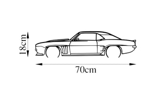 Décoration murale Chevrolet Camaro Silhouette - 70 x 18 cm - Noir