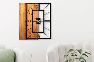 Horloge - Noir et naturel
