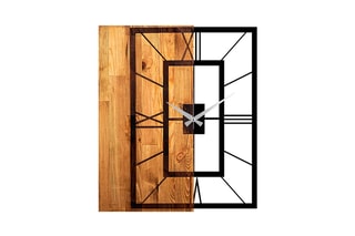 Horloge - Noir et naturel