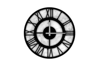 Horloge - 50 cm - Noir et blanc