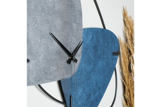 Horloge Brazil - 58 x 55 cm - Bleu et gris