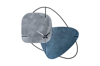 Horloge Brazil - 58 x 55 cm - Bleu et gris