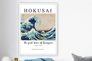 Tableau "La Grande Vague" Hokusai - 55 x 75 cm