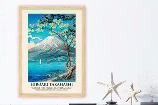 Tableau "Mount Fuji From Lake Yamanaka" Hiroaki Takahashi - 55 x 75 cm