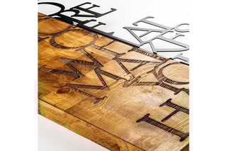 Décoration murale en bois - 42 x 58 cm