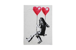 Tableau "La petite fille et sa balançoire aux ballons rouges" - Banksy