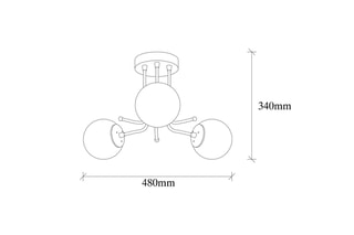 Suspension  - Doré - 3 x 100 W