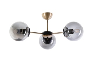 Suspension Venus - Argenté et noir - 3 x 60 W