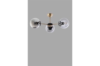 Suspension Venus - Argenté et noir - 3 x 60 W