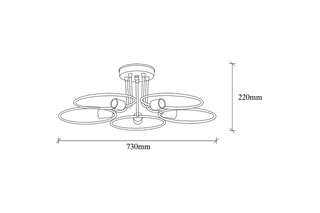 Suspension Circle - Noir - 5 x 40 W