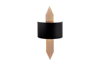 Applique murale A - Noir et doré rose - 40 W
