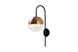 Applique murale Bastos - Noir et doré - 60 W