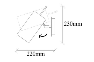 Applique murale Kem  - Doré - 100 W