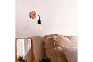 Applique murale en bois Dartini - Noir et naturel