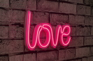 Décoration murale LED Love - Rose