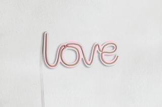 Décoration murale LED Love - Rose