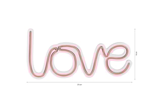 Décoration murale LED Love - Rose