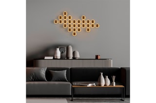 Wandlamp Fungal Goudkleurig