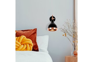 Wandlamp Yildo Zwart en Koperkleurig