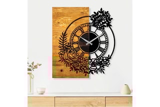 Horloge - 58 cm - Naturel et noir