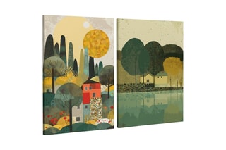 2 tableaux en bois - 70 x 100 cm