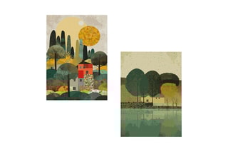 2 tableaux en bois - 70 x 100 cm