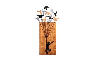 Décoration murale en bois - Naturel et noir