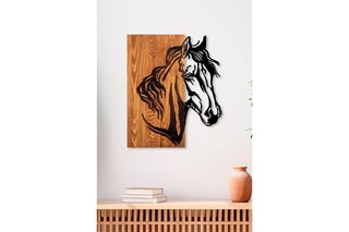 Décoration murale en bois - Naturel et noir