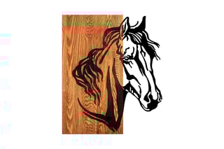Décoration murale en bois - Naturel et noir
