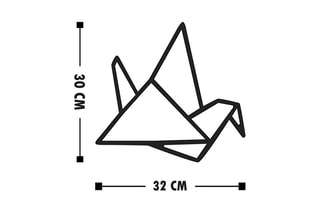 Décoration murale en bois Origami - Noir