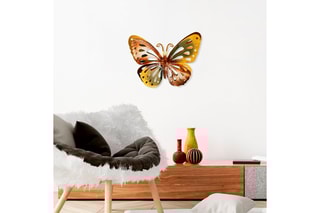 Wanddecoratie Farfalla 3 Goudkleurig en Bruin