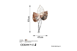 Wanddecoratie Fall 1 - 45 x 85 cm - Zwart en Bruin